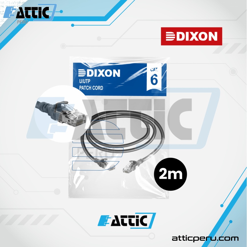 Patch Cord LSZH Cat6 DIXON 2m Negro URT46F4U#02M4B0