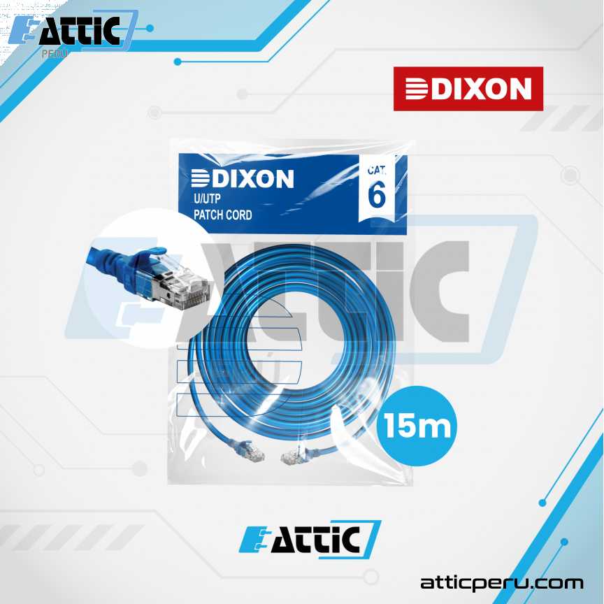 Patch Cord LSZH Cat6 DIXON 15m Azul URT46F4U#15M4B6