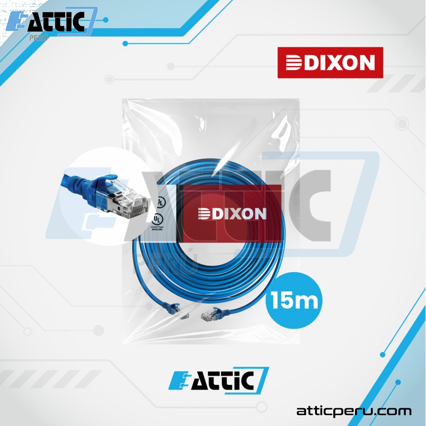 Patch Cord LSZH Cat5e DIXON 15m Azul URT4EF4N#15M4B6