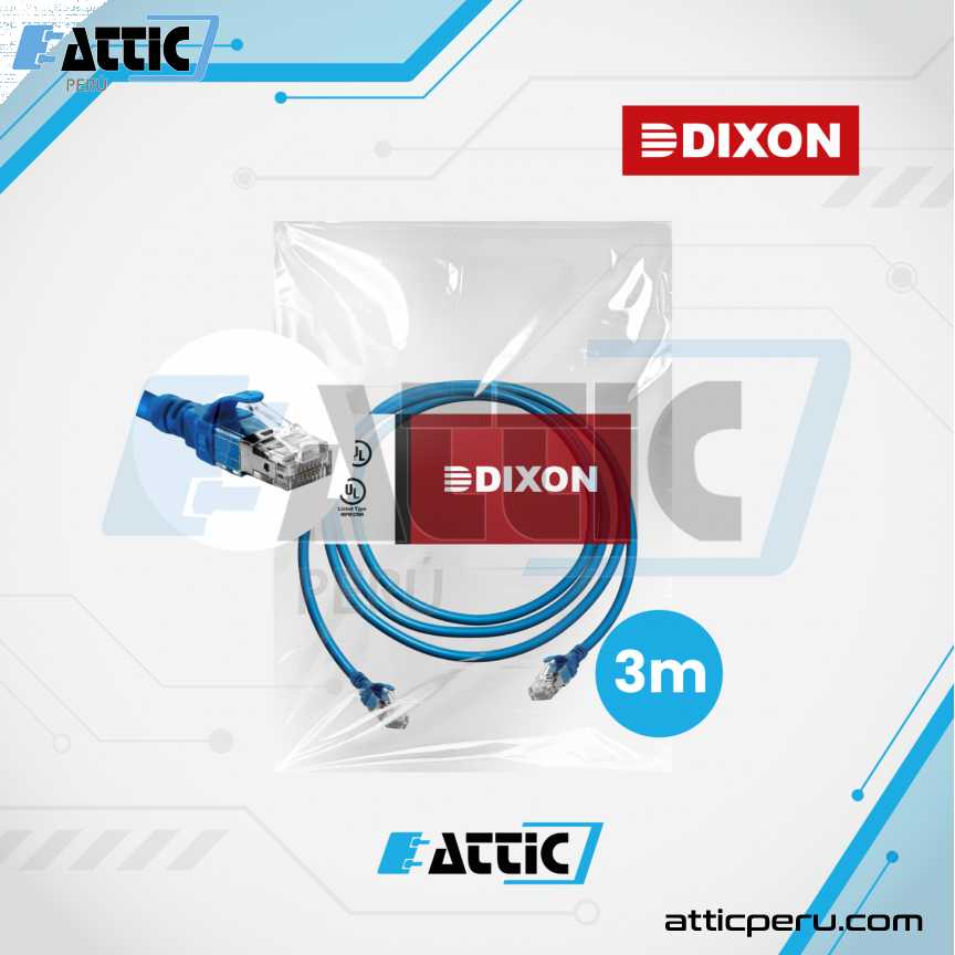 Patch Cord LSZH Cat5e DIXON 3m Azul URT4EF4N#03M4B6