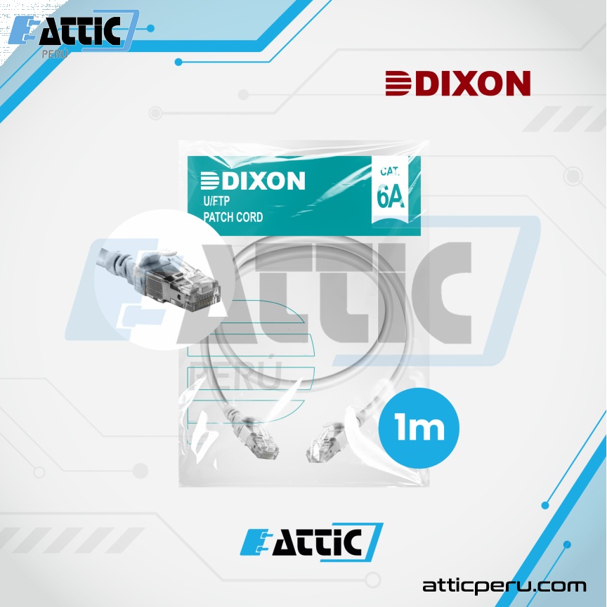 Patch Cord LSZH Cat6A DIXON 1m Blanco 6A-CBHC-WH1