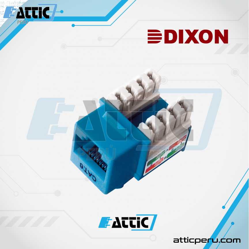 Jack RJ45 Cat6 Poncheo DIXON Azul KJ8-C6-US/BLN