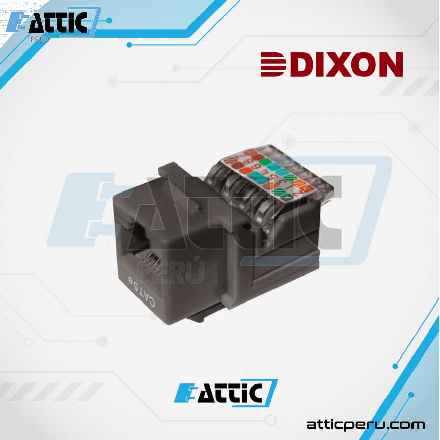 Jack RJ45 Cat5e Presión DIXON Negro KJ7-CE-US/BKN