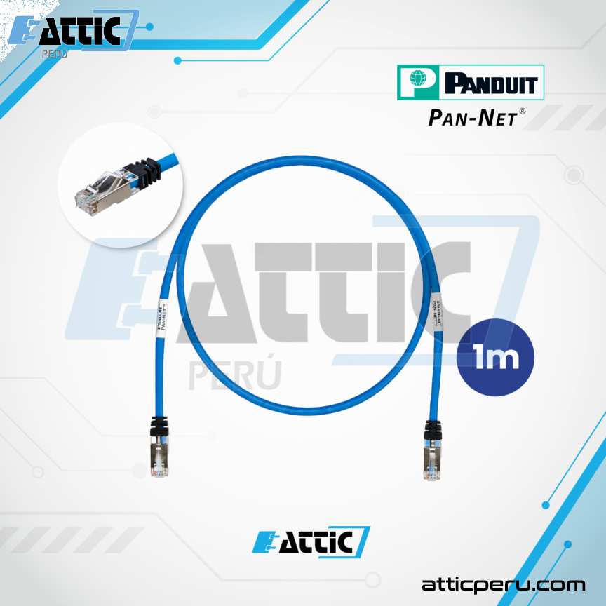 Patch Cord STP Cat6A 26AWG 1m Azul Panduit PANNET STP6X1MBU