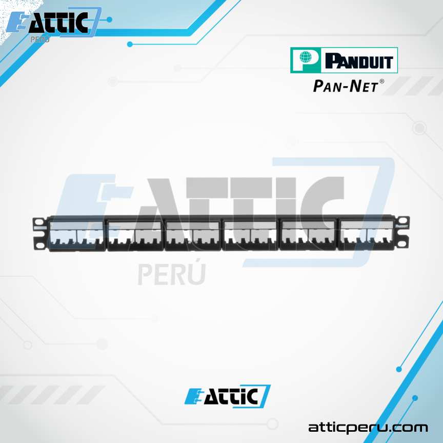 Patch Panel 24p 1RU Panduit PANNET Cat6 CPPL24WBLY