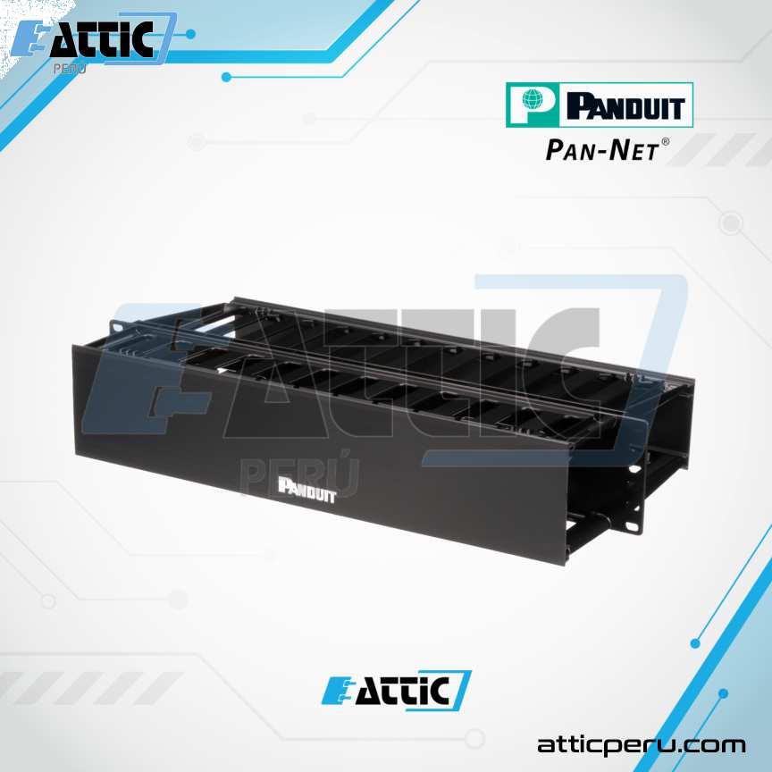 Ordenador Horizontal de Cables Panduit PANNET 2RU Frontal y Trasera WMP1E
