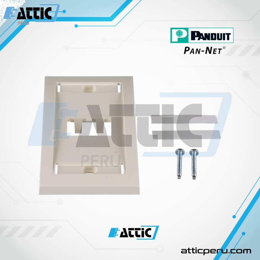 Faceplate 2 Puertos Panduit PANNET Blanquecino CFPE2IWY