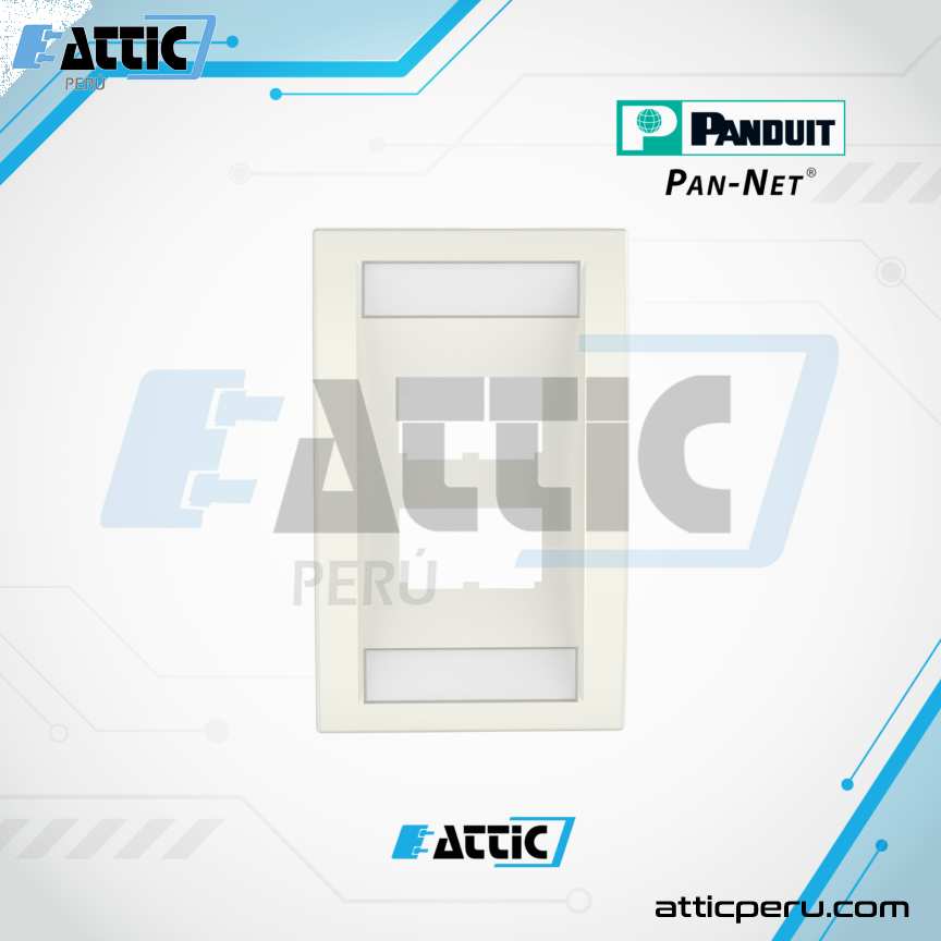Faceplate 4 Puertos Panduit PANNET Blanquecino CFPE4IWY