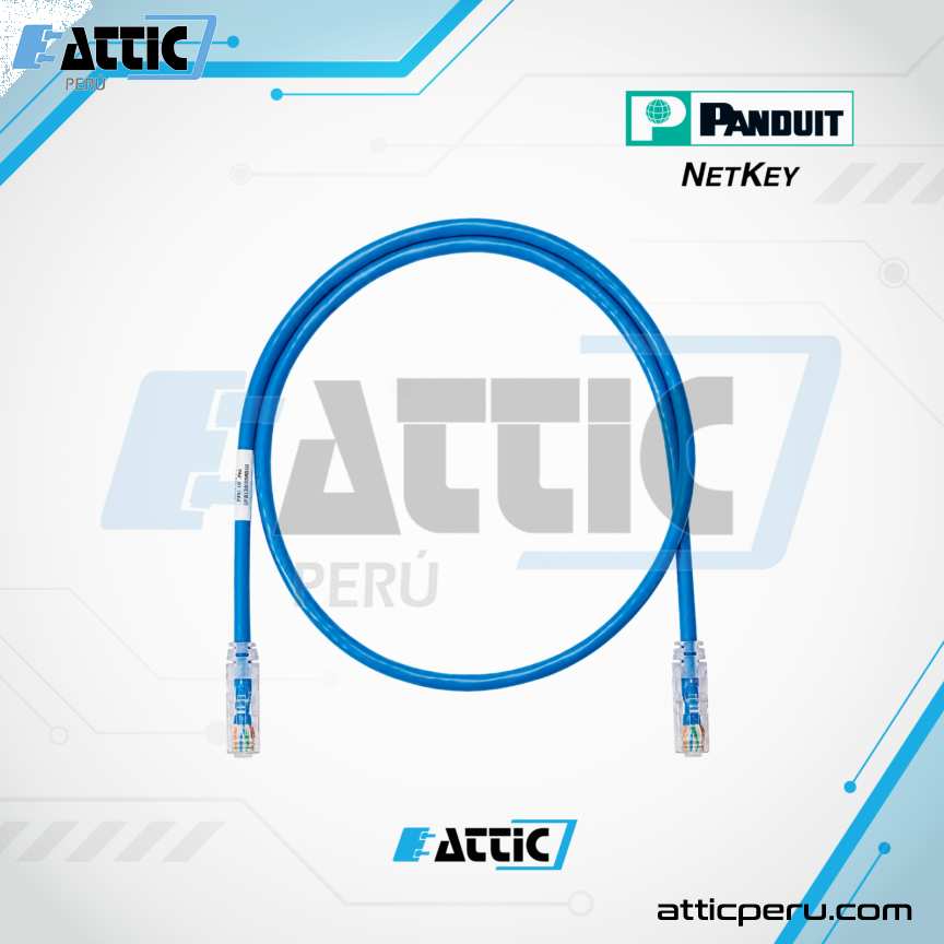 Patch Cord UTP Cat6 24AWG 3m Azul Panduit NETKEY NK6PC3BUY