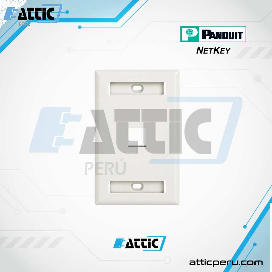 Faceplate 1 Puerto Panduit NETKEY Blanquecino NK1FIWY