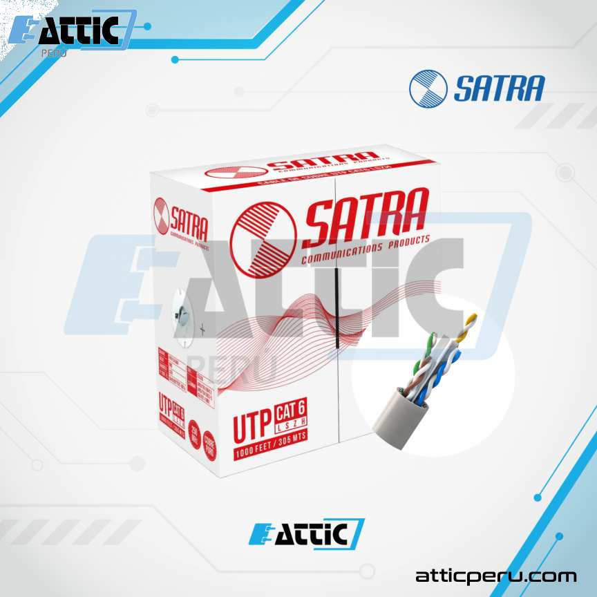 Cable UTP SATRA Cat6 LSZH 4x24 Interior Gris 0212021111