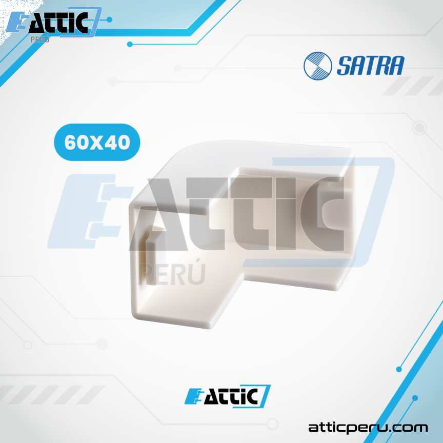 Ángulo Externo PVC 60x40 para canaletas SATRA