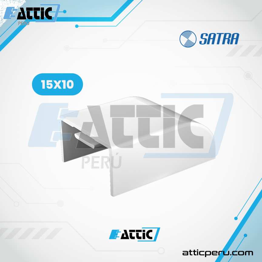 Tapa Final PVC 15x10 para canaletas SATRA