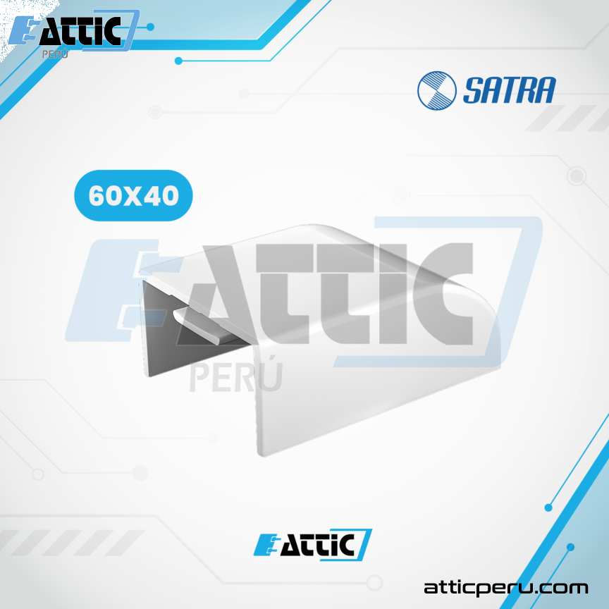Tapa Final PVC 60x40 para canaletas SATRA