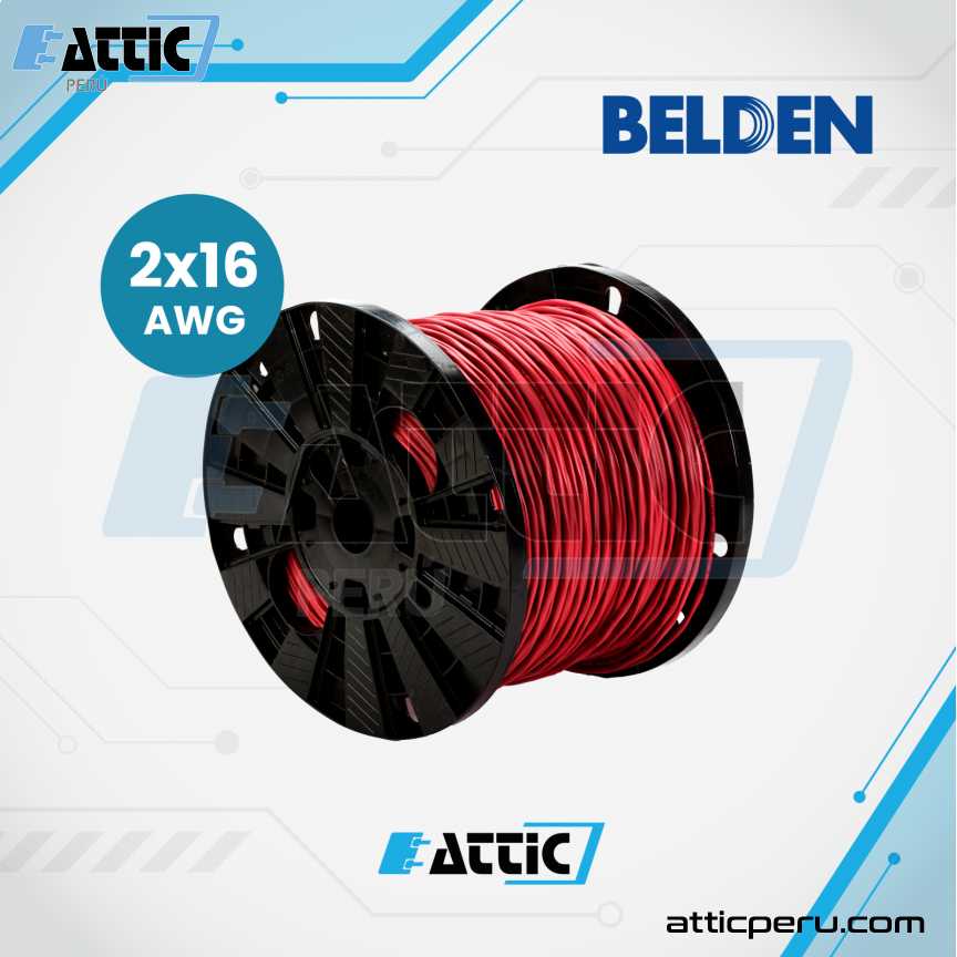 Cable contra Incendio BELDEN Y62013 FPLR 2x16 Apantallado LSZH