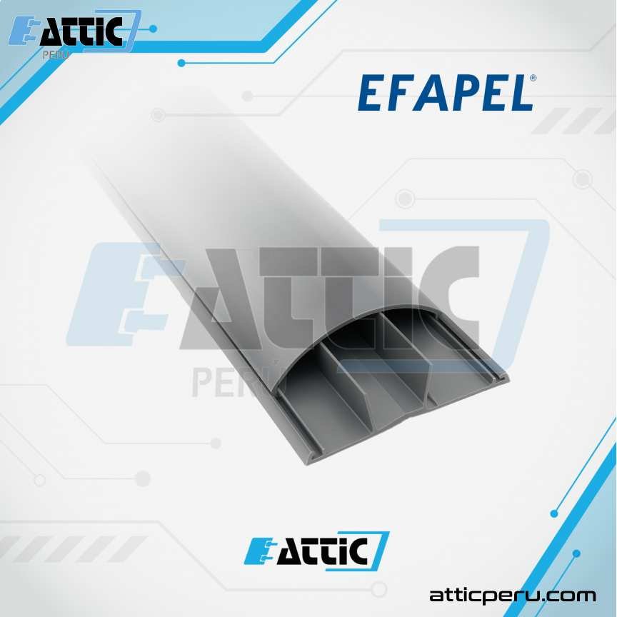 Canaleta PVC para Piso 75×17 mm EFAPEL 10120CCZ
