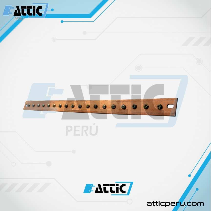 Barra de Aterramiento para Gabinete y Rack 3cm x 19´´ NACIONAL