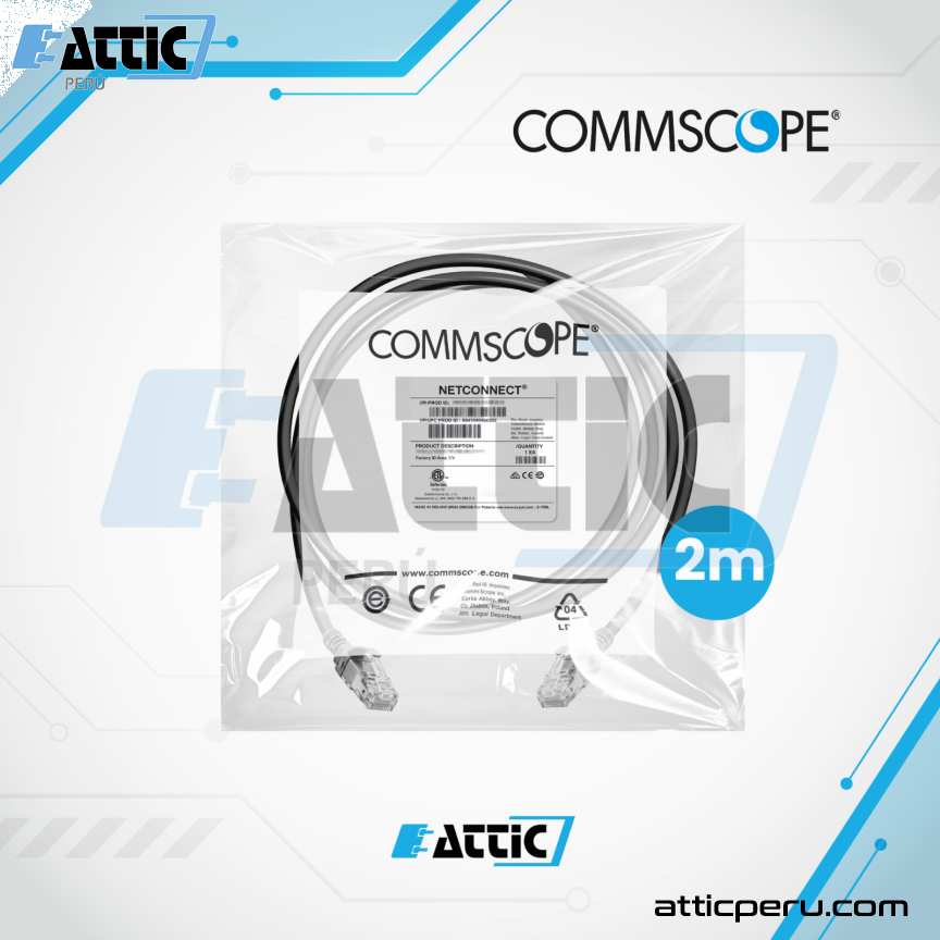 Patch Cord LSZH Cat6 COMMSCOPE 2m Negro NPC06UZDB-BK002M