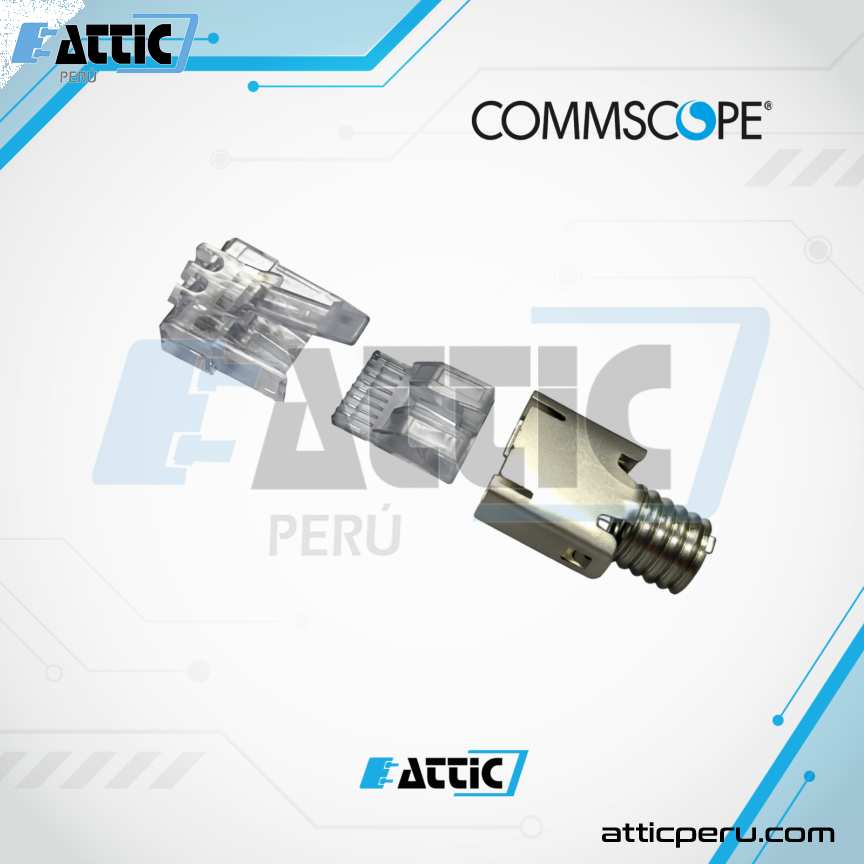 Plug Blindado RJ45 Cat 6A COMMSCOPE MP-6AS-C-1 6-2111984-3