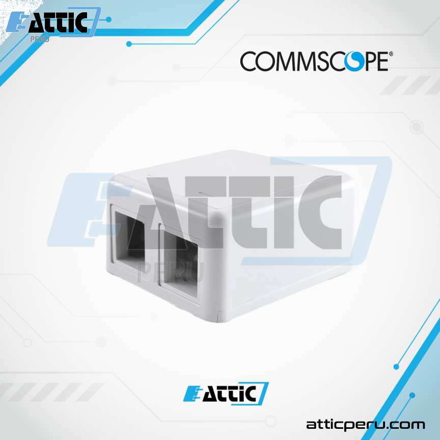 Roseta Adosable COMMSCOPE 2 Puertos Blanco 1-1116698-3