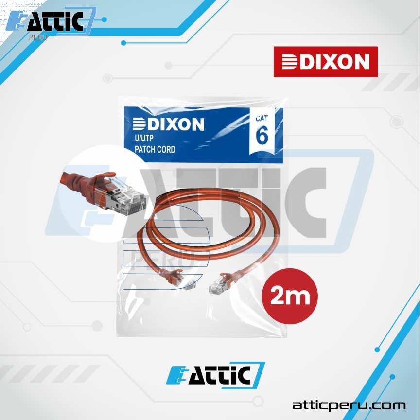 Patch Cord LSZH Cat6 DIXON 2m Rojo URT46F4U#02M4B2