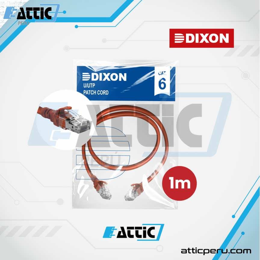 Patch Cord LSZH Cat6 DIXON 1m Rojo URT46F4U#01M4B2