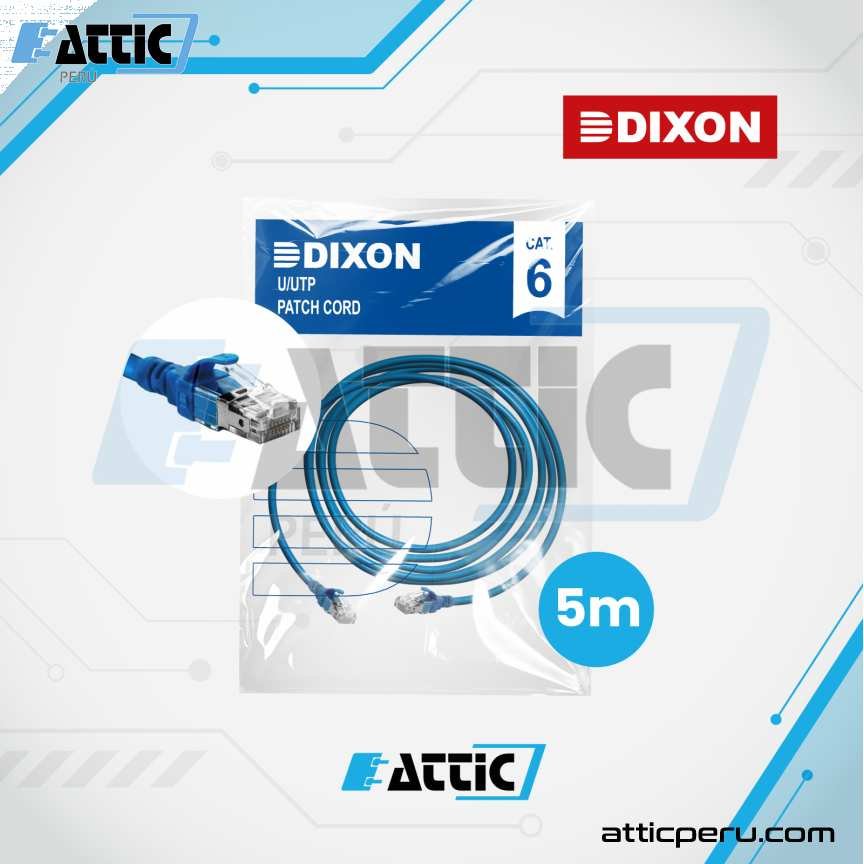 Patch Cord LSZH Cat6 DIXON 5m Azul URT46F4U#05M4B6