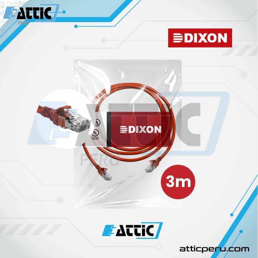 Patch Cord LSZH Cat5e DIXON 3m Rojo URT4EF4N#03M4B2