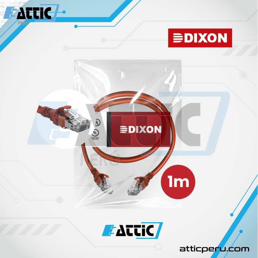 Patch Cord LSZH Cat5e DIXON 1m Rojo URT4EF4N#01M4B2