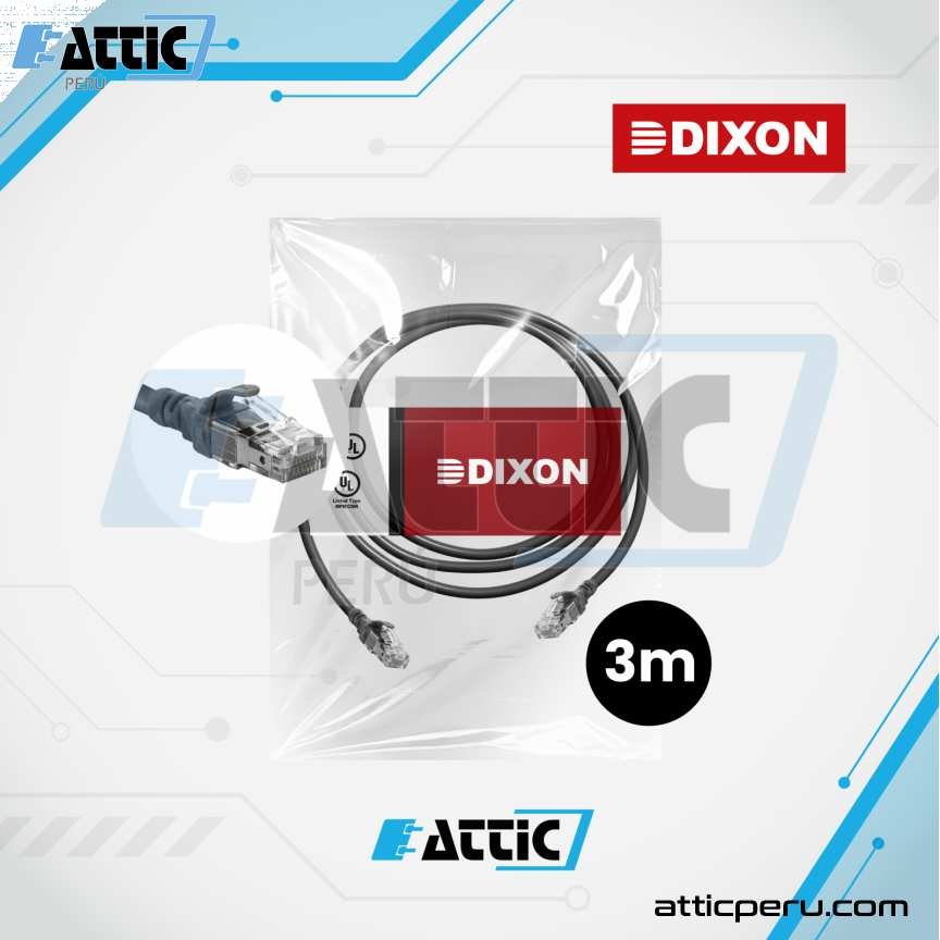 Patch Cord LSZH Cat5e DIXON 3m Negro URT4EF4N#03M4B0