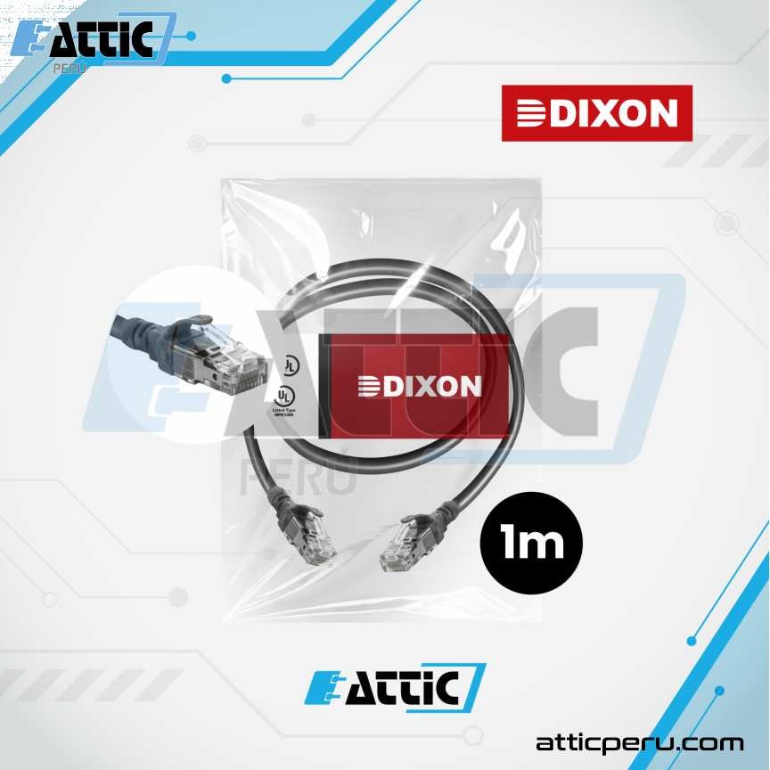 Patch Cord LSZH Cat5e DIXON 1m Negro URT4EF4N#01M4B0