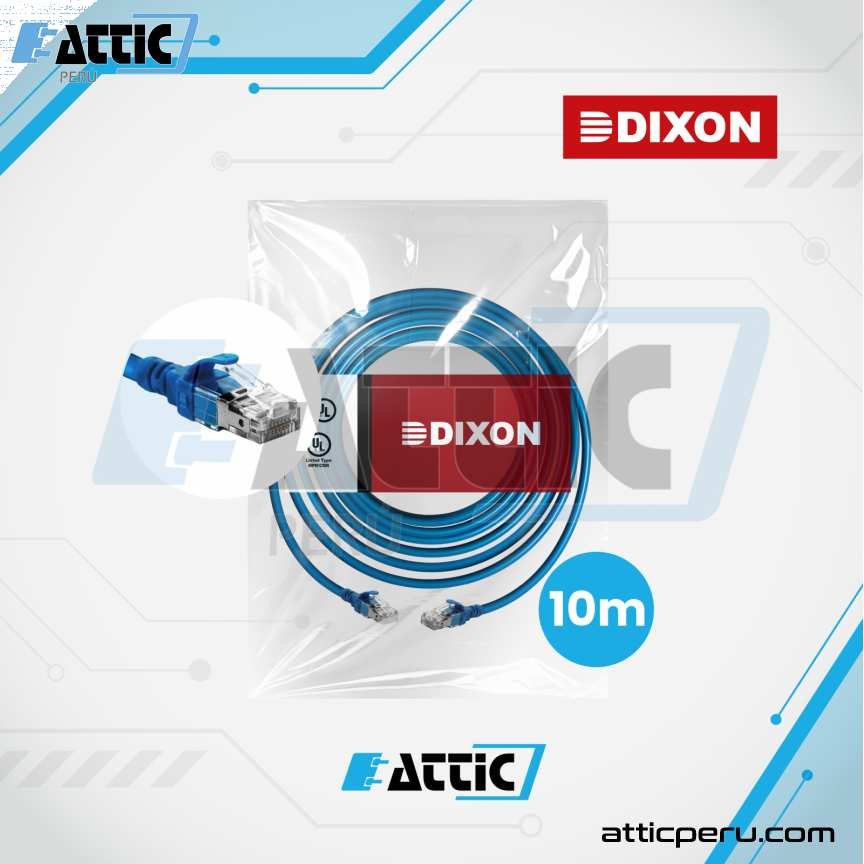 Patch Cord LSZH Cat5e DIXON 10m Azul URT4EF4N#10M4B6