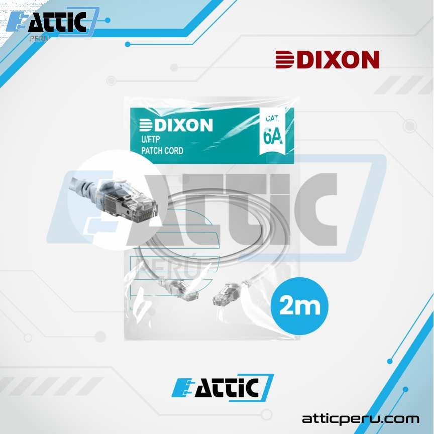 Patch Cord LSZH Cat6A DIXON 2m Blanco 6A-CBHC-WH2