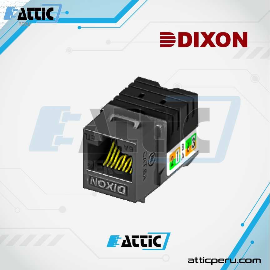 Jack RJ45 Cat 6A Poncheo DIXON Negro KJ38-C6A-US/BKN