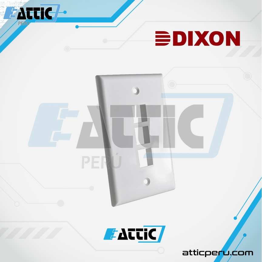 Placa Simple 3 Puertos Vertical DIXON JE3002/WH
