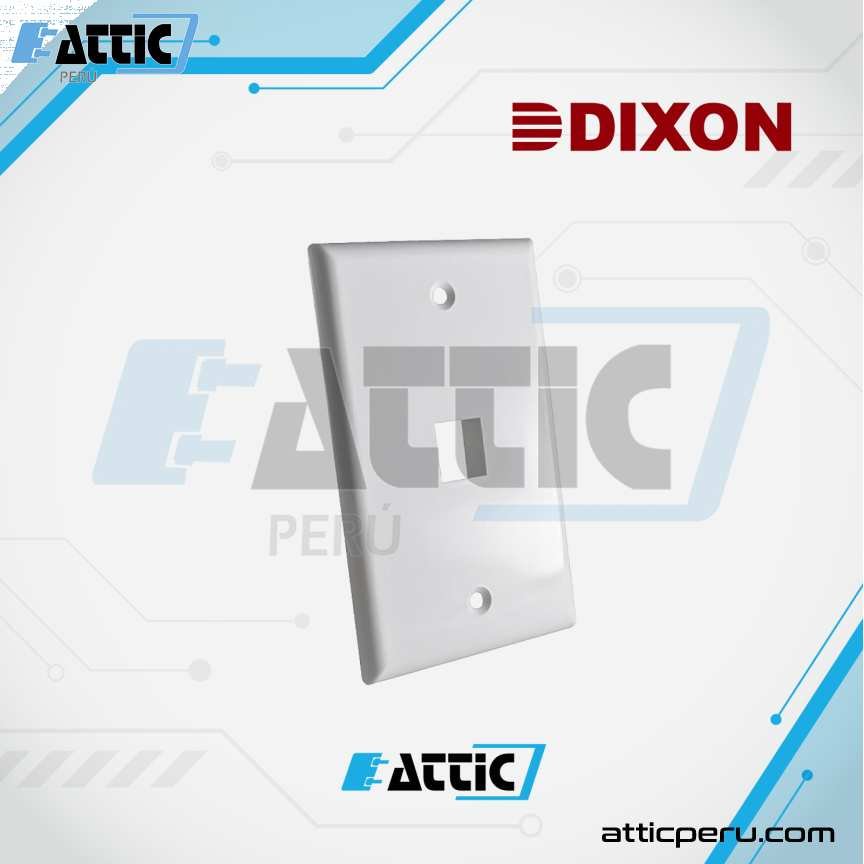 Placa Simple 1 Puerto Vertical DIXON JE3001/WH