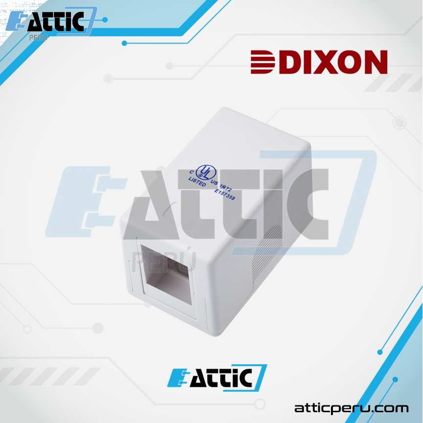 Roseta Adosable 1 Puerto DIXON JE301/WH