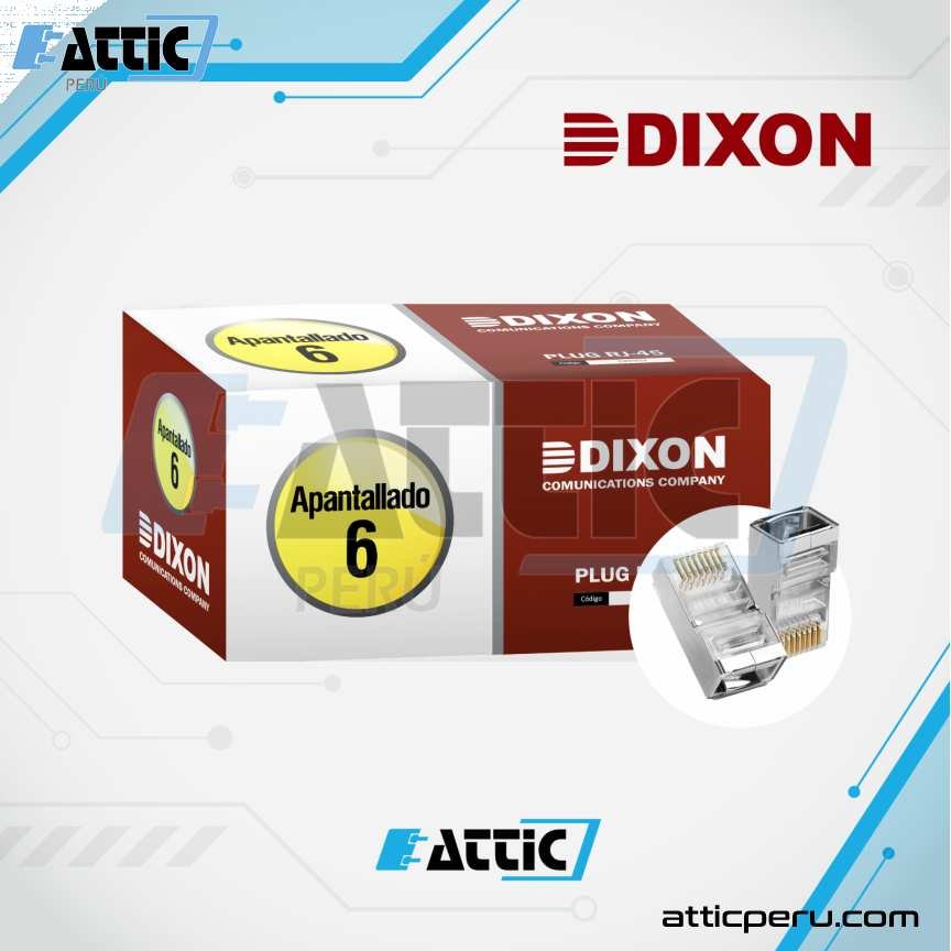 Conector RJ45 Cat6 Apantallado Dixon PJ88502X-CN