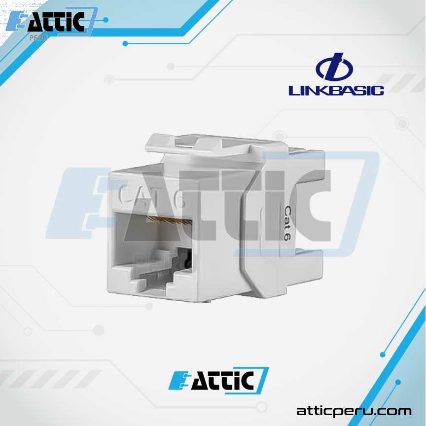 Jack RJ45 Cat6 LINKBASIC Blanco JKA09-UC6