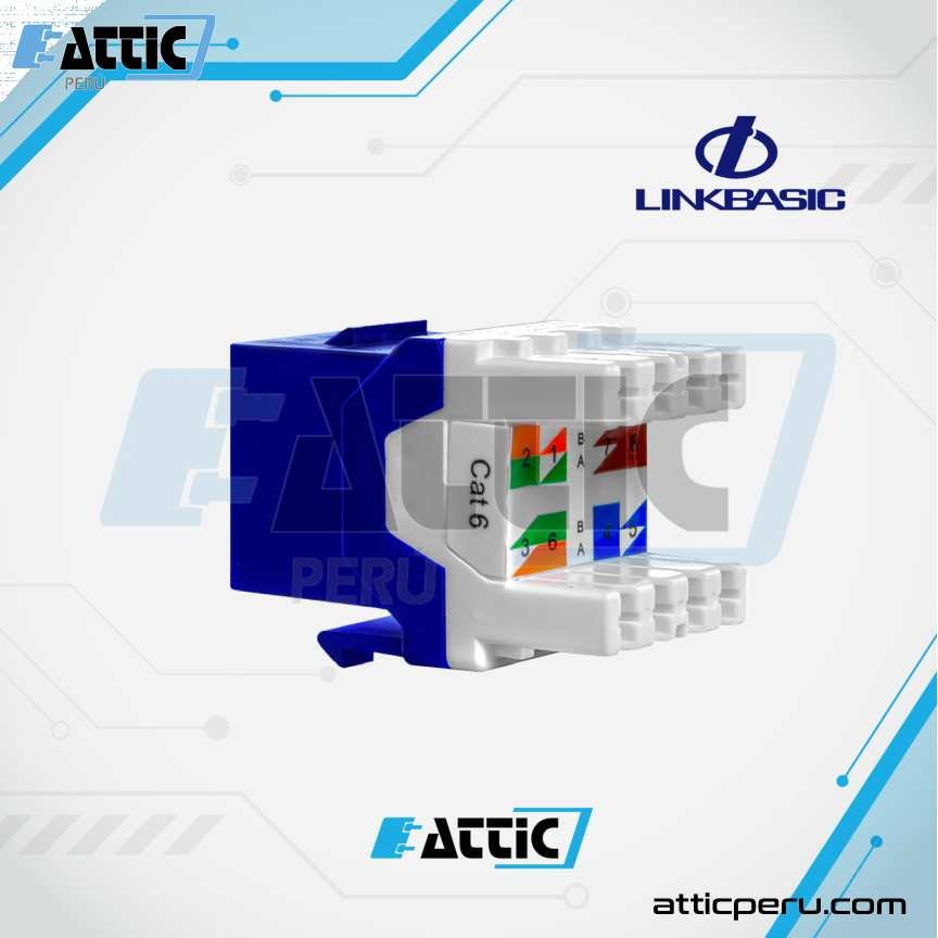 Jack RJ45 Cat6 LINKBASIC Azul JKA09-UC6-B