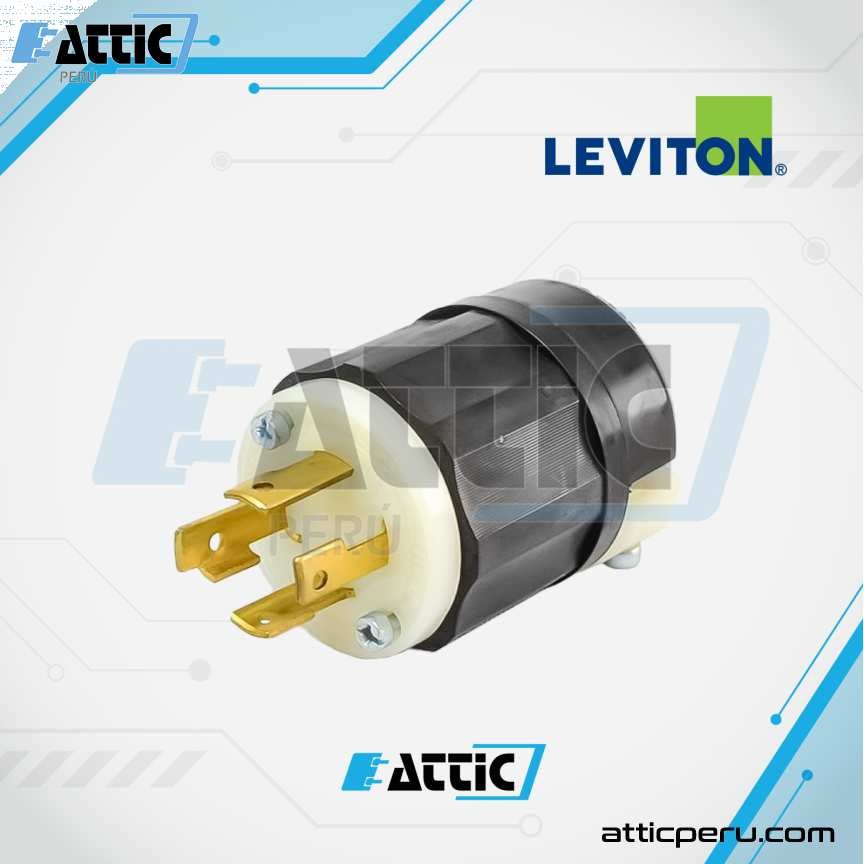 LEVITON 2621 Enchufe Aéreo 30A 250V NEMA L6-30P