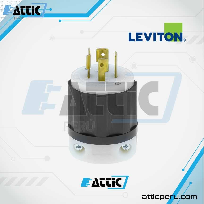 LEVITON 2421 Enchufe Aéreo 20A 250V NEMA L15-20P