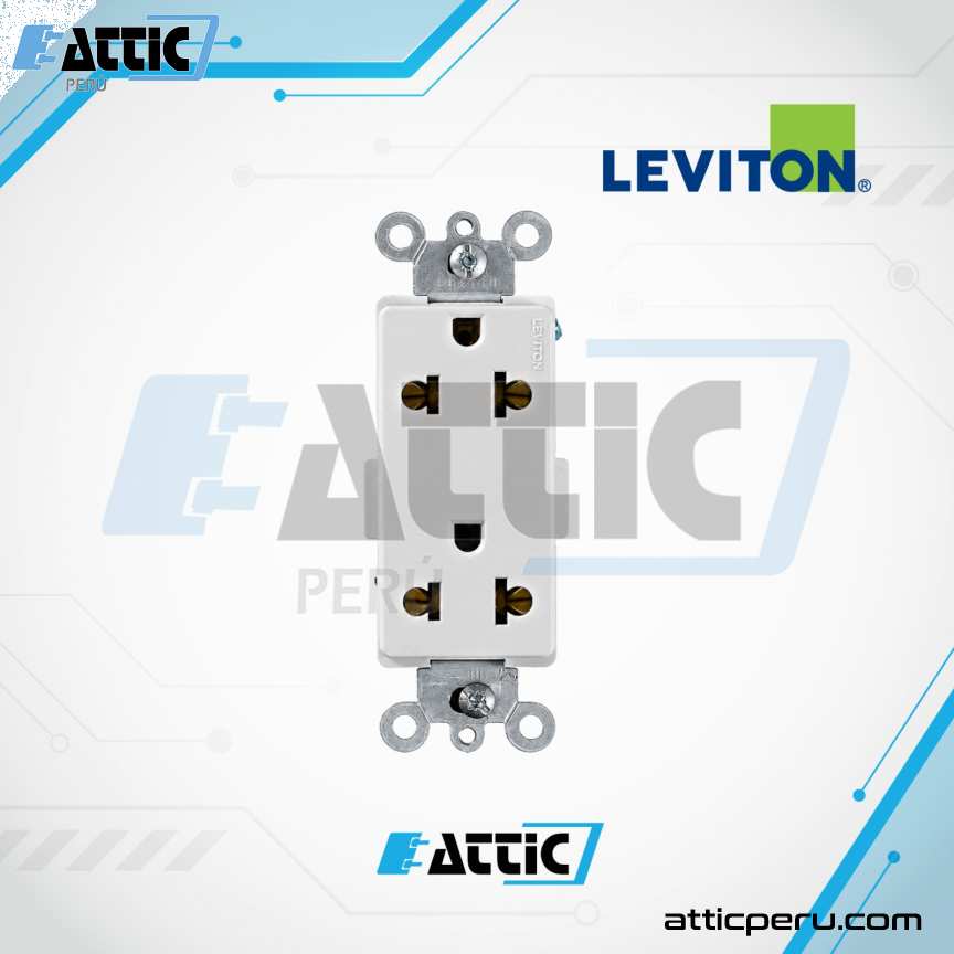 Tomacorriente Dúplex Decora 15A 125V LEVITON Blanco 5835-W