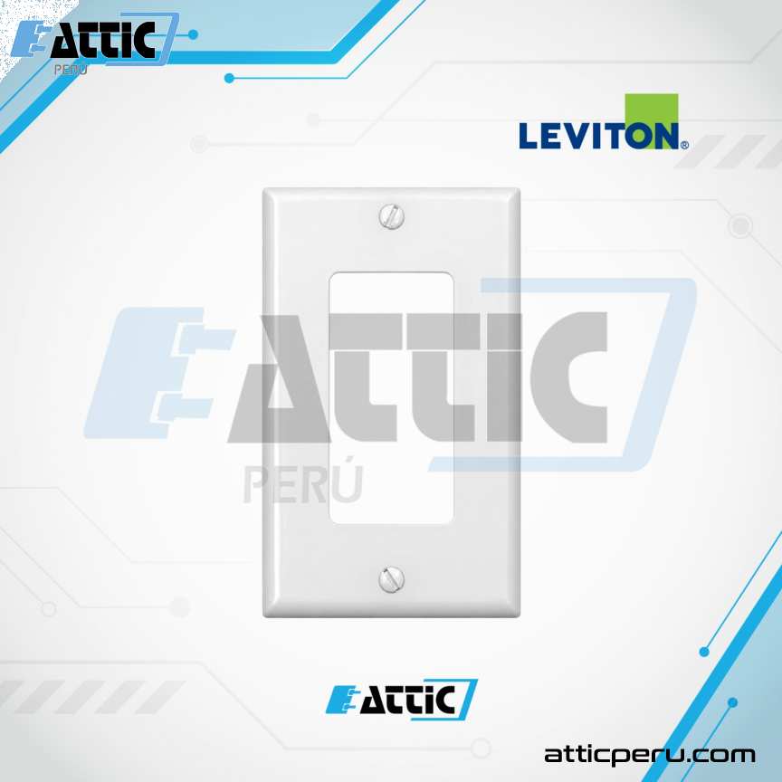 Placa de Pared Blanca LEVITON Decora/GFCI 1 Módulo 80401-NW