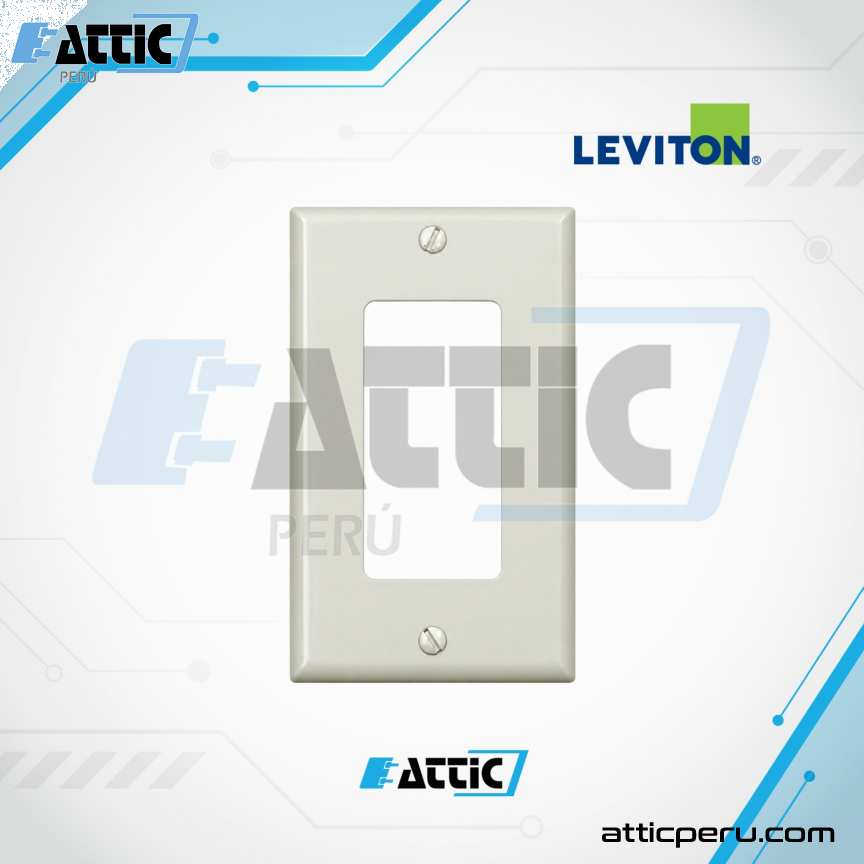 Placa de Pared Marfil LEVITON Decora/GFCI 1 Módulo 80401-NI