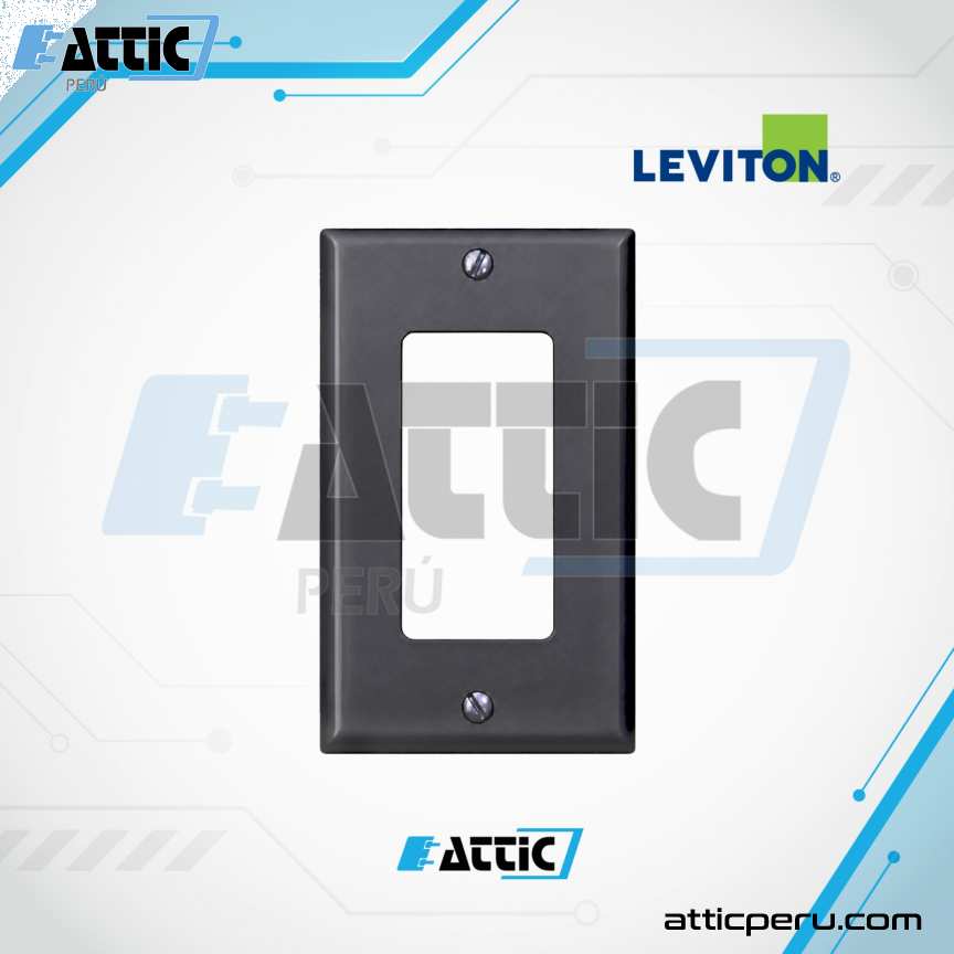 Placa de Pared Negro LEVITON Decora/GFCI 1 Módulo 80401-NE