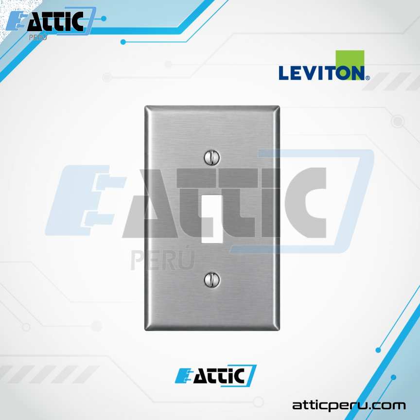 Placa de Pared Acero LEVITON para Interruptor 84001