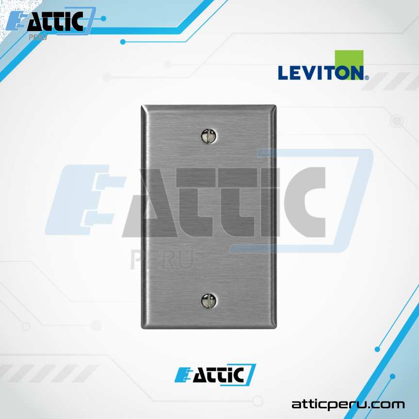 Placa Ciega LEVITON Acero Inoxidable 84014-000