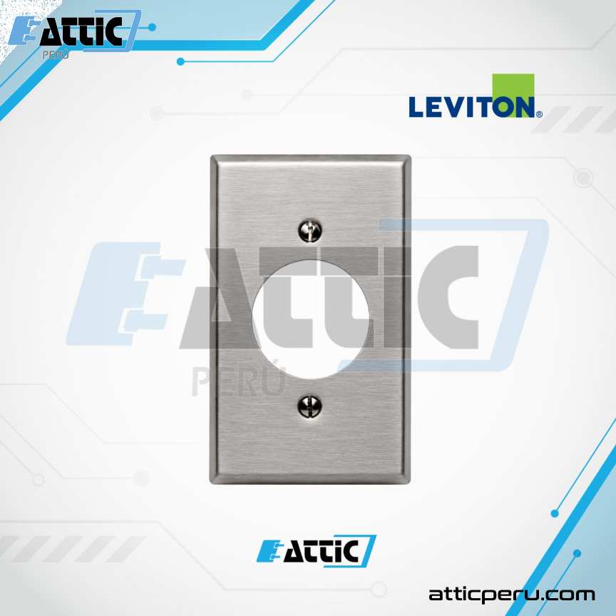 Placa de Pared con Cerradura LEVITON Acero Inoxidable 84020-40