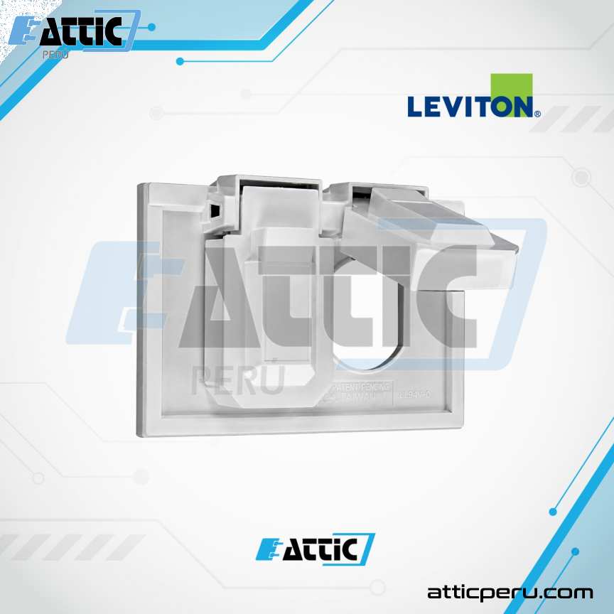 Placa de Pared Duplex Blanca LEVITON Hermética 4976-W